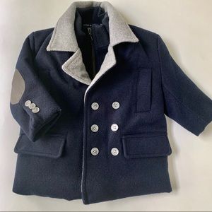 Andy & Evan Infant Pea Coat Navy 6/12M